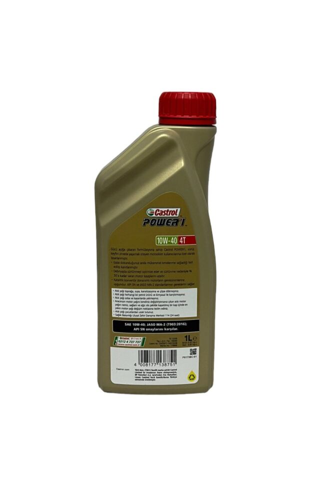 Castrol Power 1. 10w40-4t 1l Motor Yağı