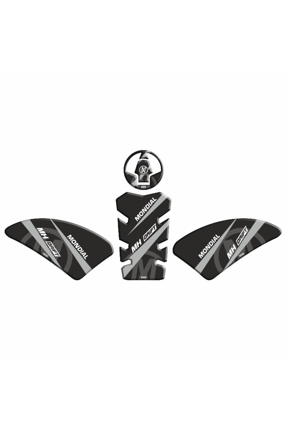 Mondial Drift L Tank Pad Set Siyah Beyaz
