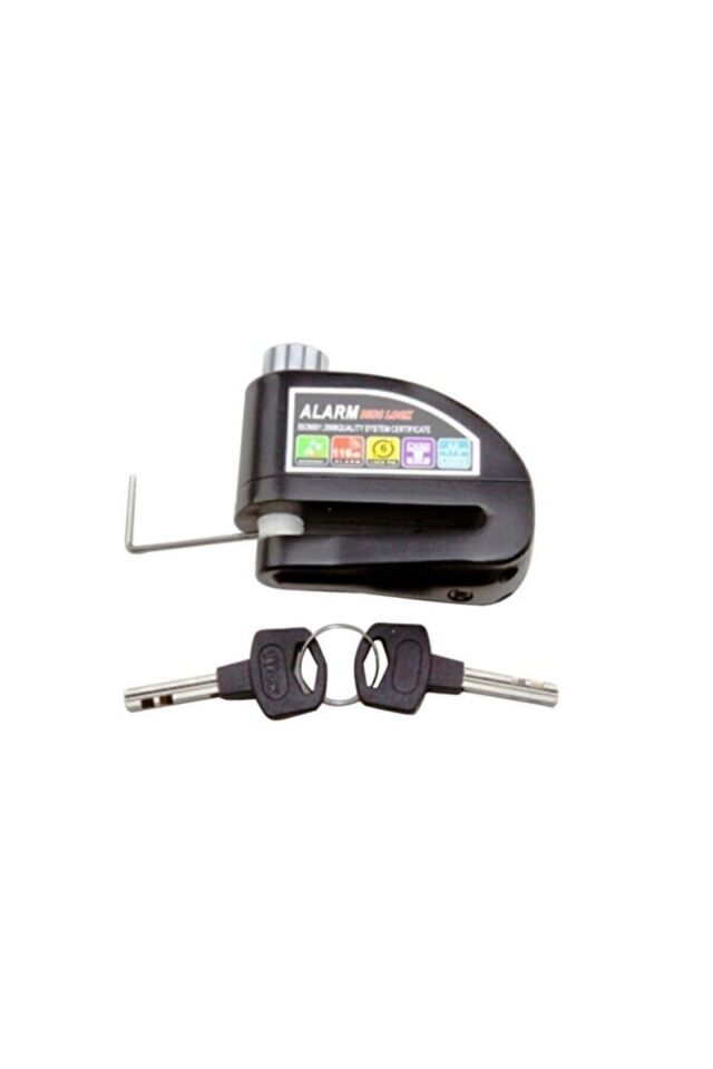 Motor Alarmlı Disk Kilidi - 110 Db(MAVİ-SARI-YEŞİL-KIRMIZI RENKLER KARIŞIK GÖNDERİLİR)
