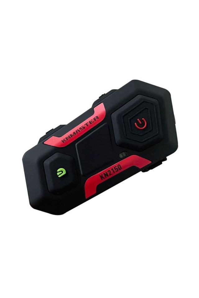 Kn2150 Motosiklet Kask Interkom Bluetooth Intercom Kulaklık Seti Kırmızı Hediye Seti