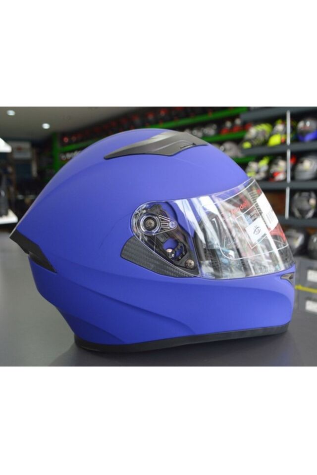 Jk-21 Full Face Mat Mavi Kask