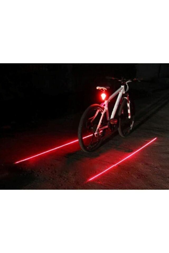 Bisiklet Lazer Güvenlik Şeriti Led Stop Lambası 7 Fonksiyon 5 Led