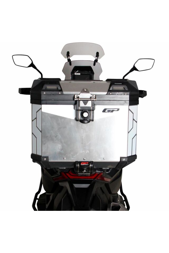 Gp Kompozit Universal 37 Lt Alüminyum Motosiklet Çantası Gri