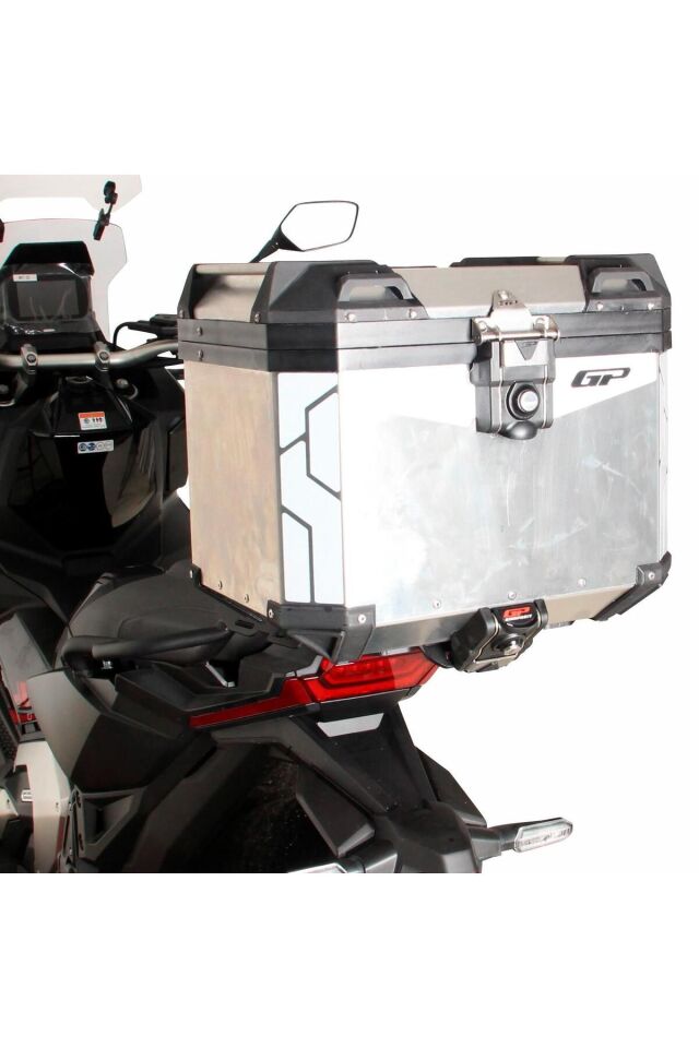 Gp Kompozit Universal 37 Lt Alüminyum Motosiklet Çantası Gri