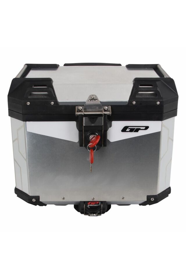 Gp Kompozit Universal 37 Lt Alüminyum Motosiklet Çantası Gri