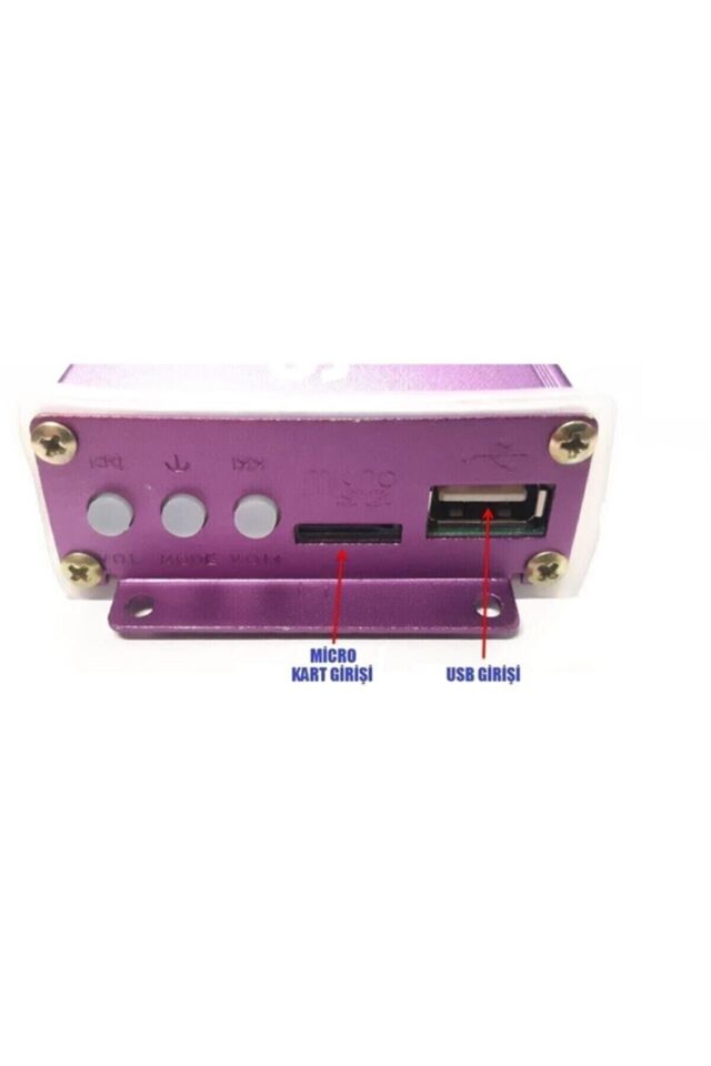 Motosiklet Yüksek Ses Mp3 Çalar Radyo Alarm Türkçe Sesli