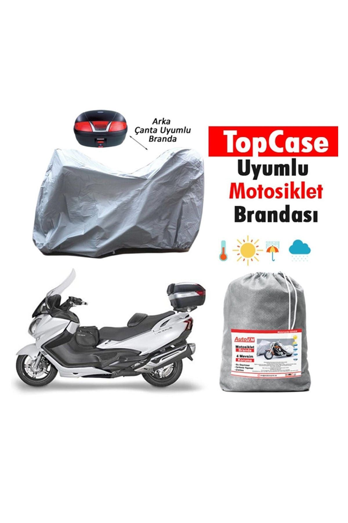 Asya Nostalji 125 ARKA ÇANTA UYUMLU Motosiklet Brandası A022