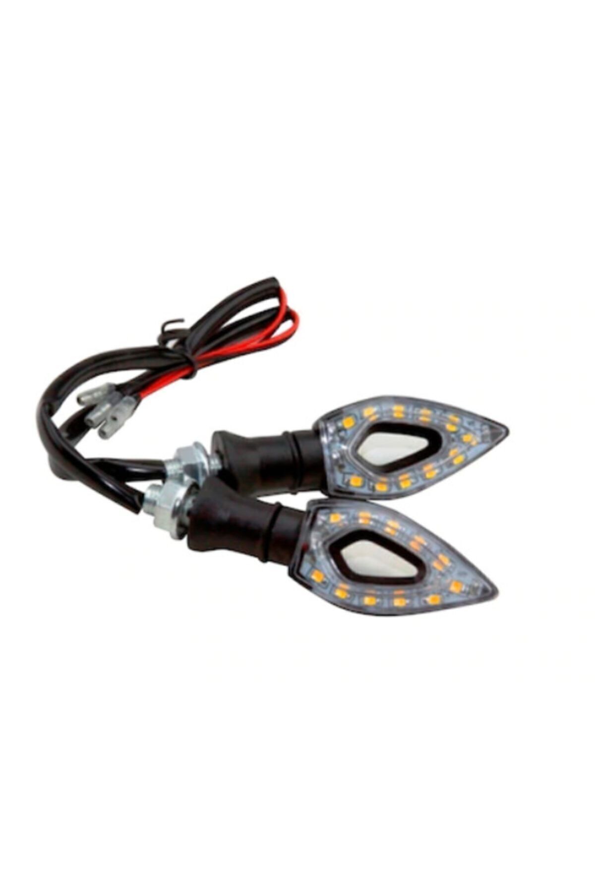 Sarı Işık - Üçgen - Ortası Delik Motor Led Sinyal Takımı