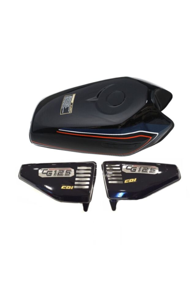 Motorsiklet Cg 125 Siyah Depo Ve Yan Kapakları Set Cg Modellere Uygun Set