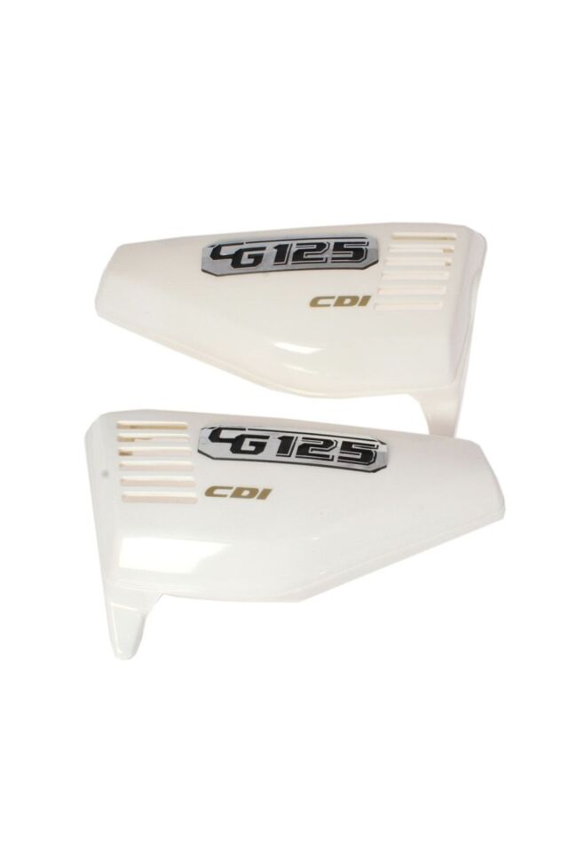 Motorsiklet Cg 125 Beyaz Depo Ve Yan Kapakları Set Cg Modellere Uygun Set