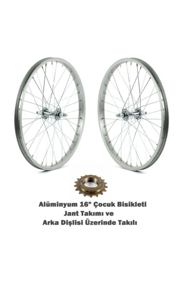 16'' Alüminyum Çocuk Bisikleti Ön-arka Hazır Jant Takımı Ve Arka