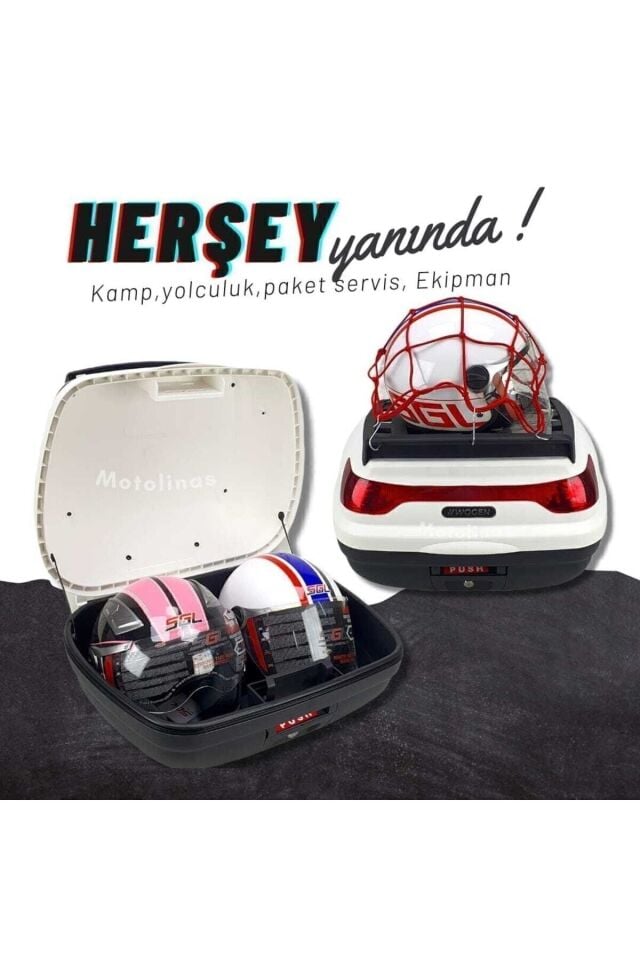 Wogen 52 Lt Motosiklet Arka Çantası Beyaz