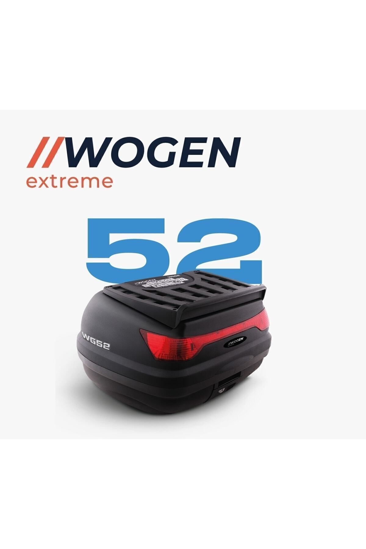 Wogen Wg52 Basic 52litre Motorsiklet Arka Çantası Siyah Renk - Sırt Dayamasız Basic Model -