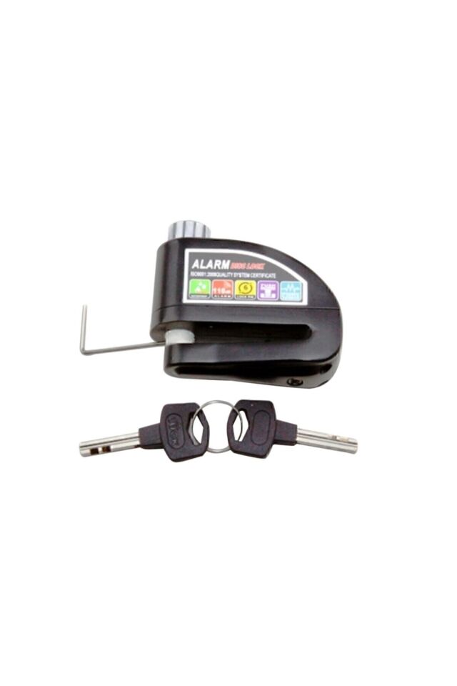 Motor Alarmlı Disk Kilidi 6mm 110db Ses Kalitesi(DİSK RENGİ KARIŞIK GÖNDERİLİR)