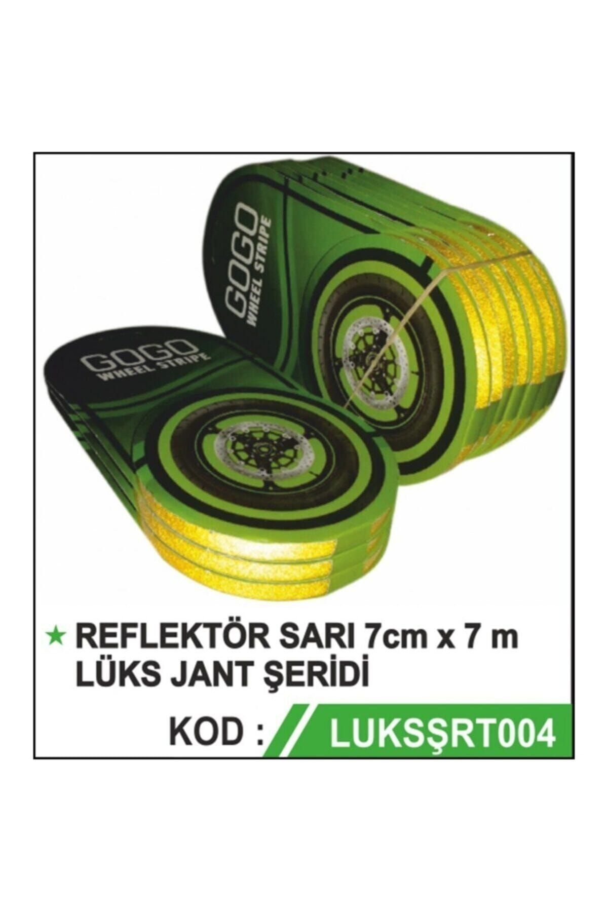 Reflektör Sarı 7cm X 7 M Lüks Jant Şeridi (adet Fiyat)