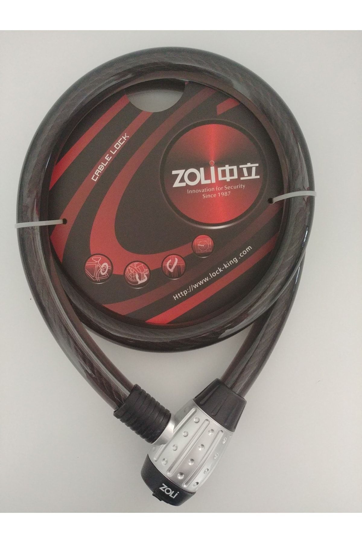 Fyd Zoli Motorsiklet Halat Kilit - Elektrikli Bisiklet 25mm X 150cm Ebatında
