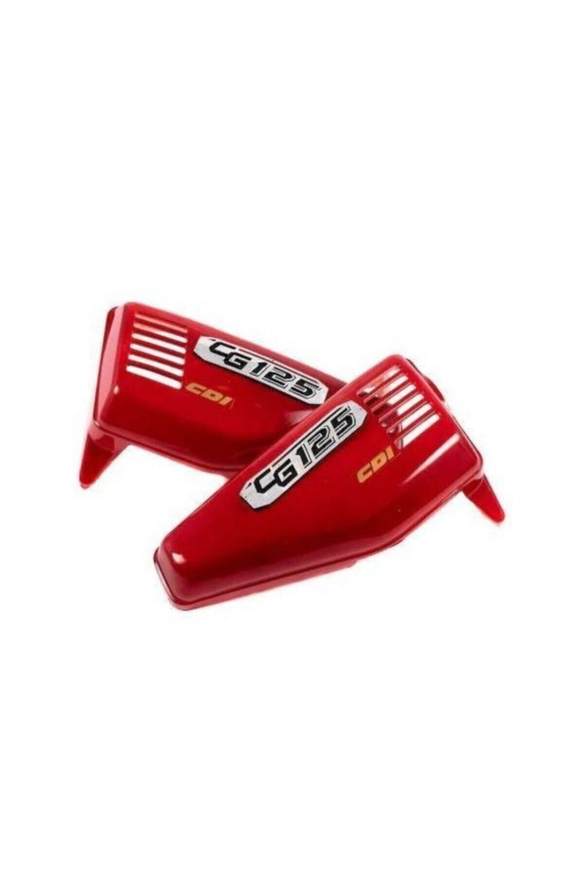 Cg 125 Yan Kapak / Akü Kapağı Takımı - Sağ Sol - Kırmızı