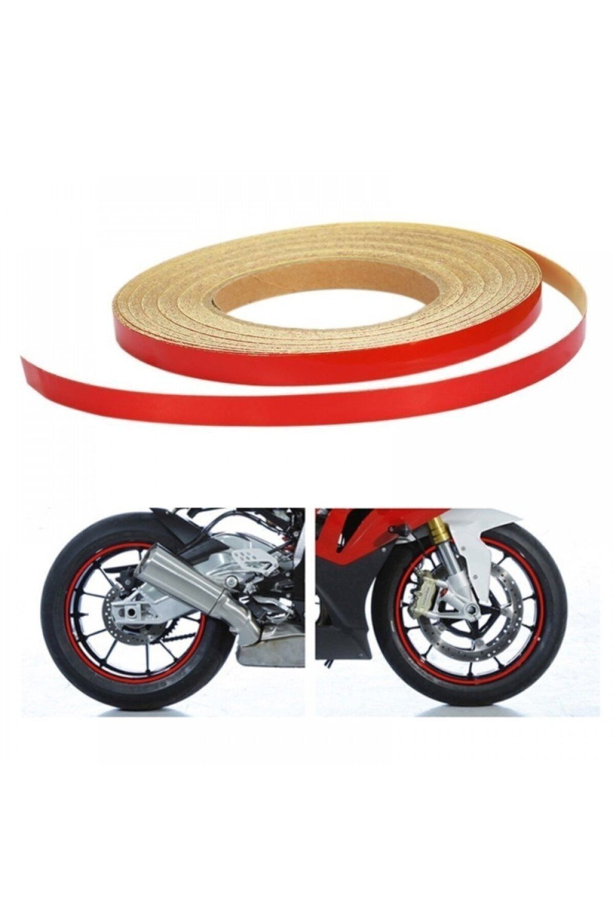 Motosiklet Kırmızı Jant Şeridi