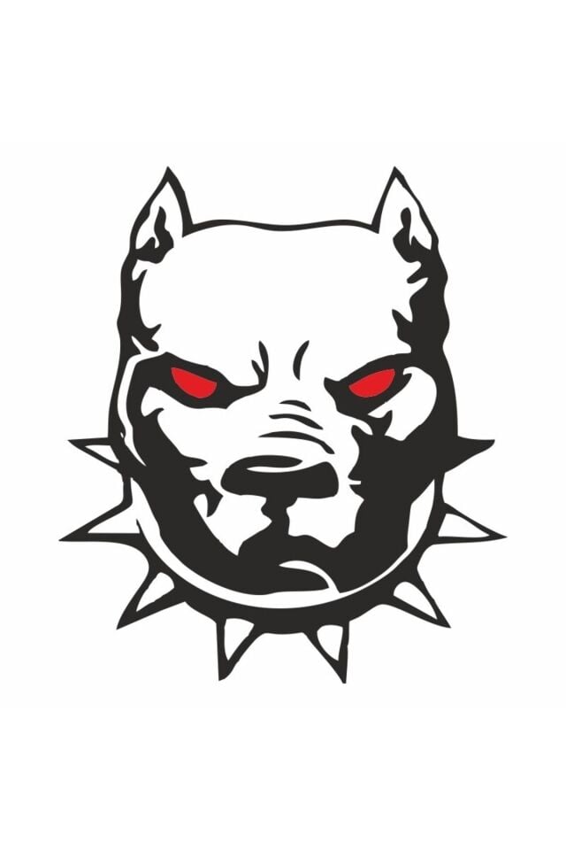 Pitbull 75 X 85 Mm Sticker 10'lu