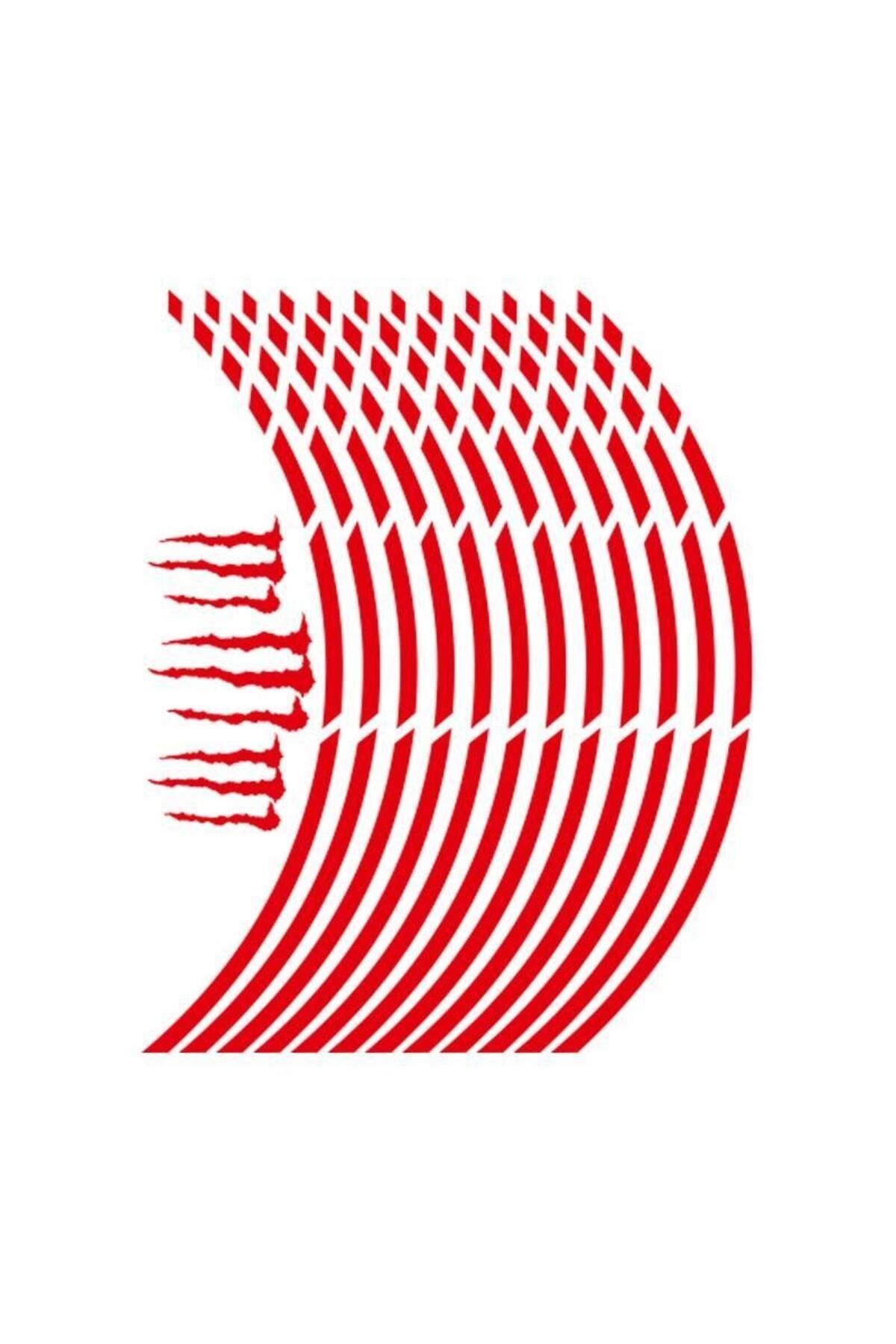 Sevgent Reflektör Kırmızı Kesik 1 Set Jant Şeridi