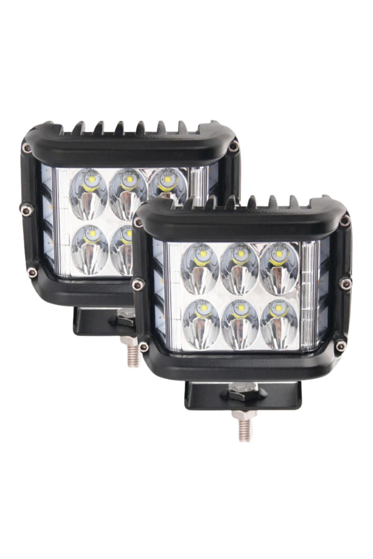 Tornado Turuncu Sinyalli 60W Çakarlı Motosiklet / Off Road Sis Farı Beyaz