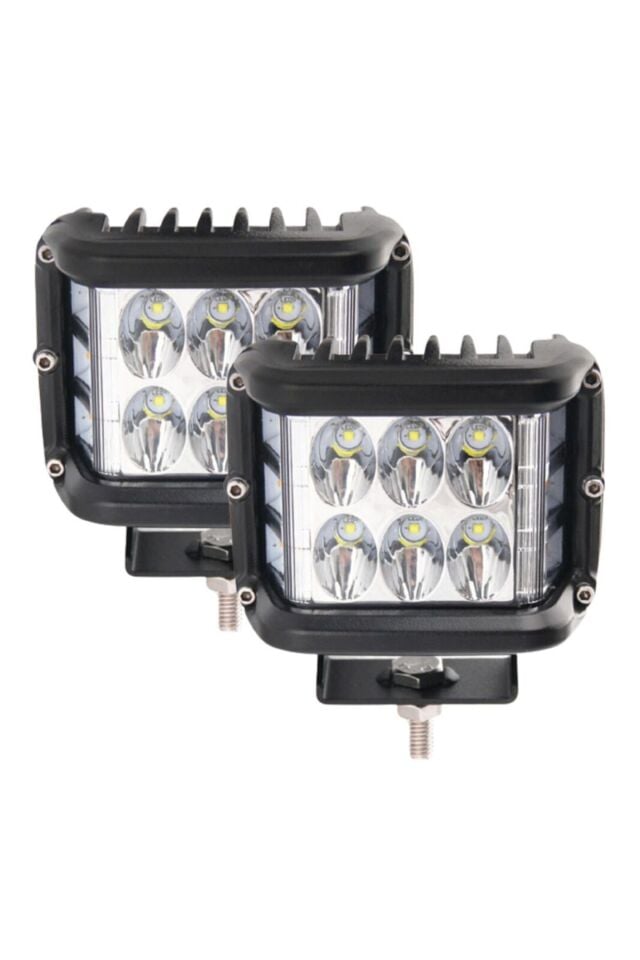 Tornado Turuncu Sinyalli 60W Çakarlı Motosiklet / Off Road Sis Farı Beyaz