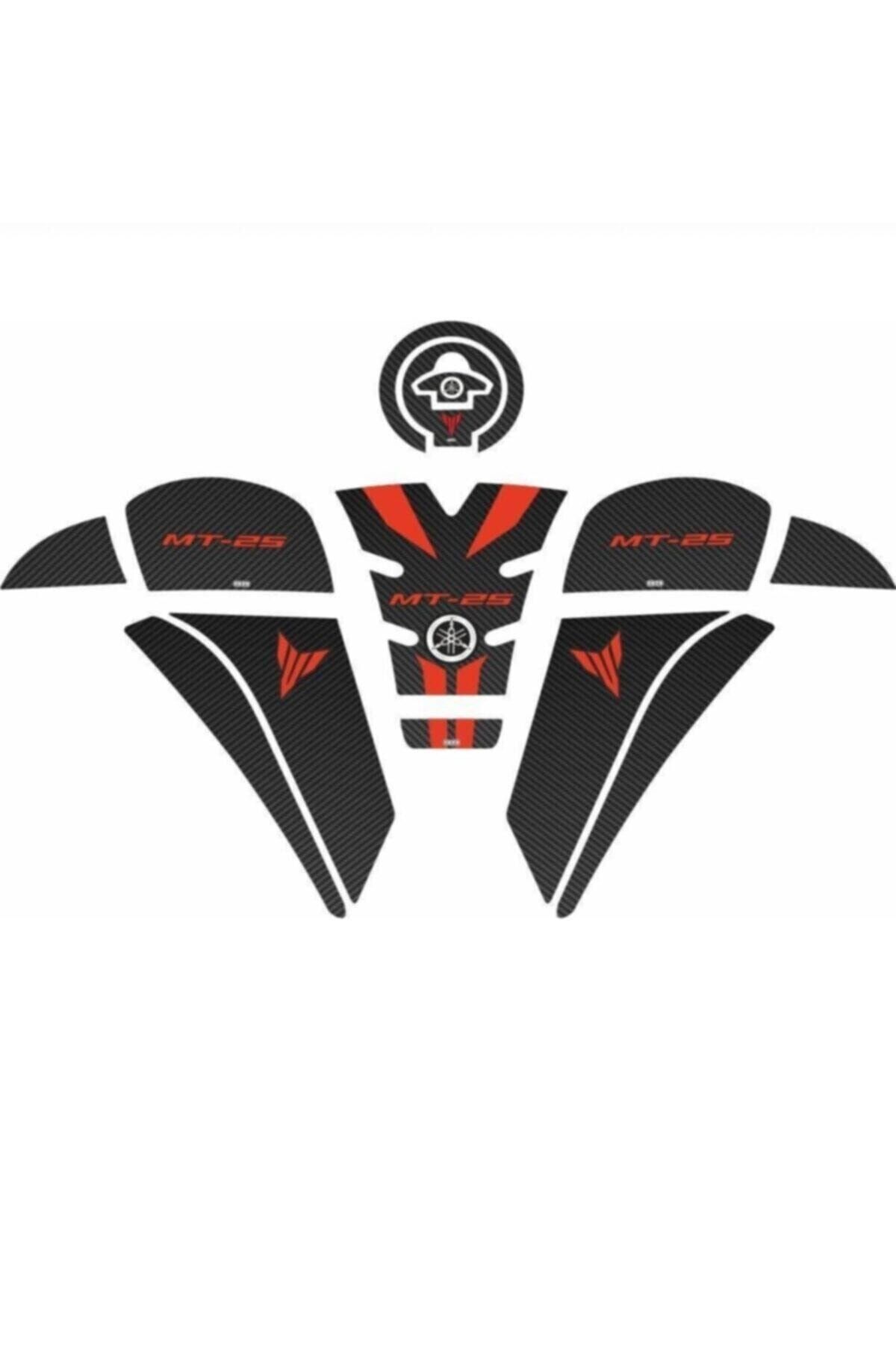 Yamaha Mt 25 2020 Uyumlu Siyah Turuncu Tank Pad Set Garantili Ürün