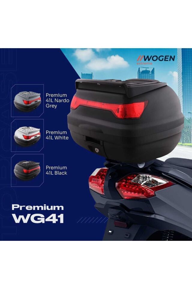 41 Lt Motosiklet Arka Çantası Üst Bagaj Sırt Dayama Premium Beyaz [orjinal Sırt Pedi]