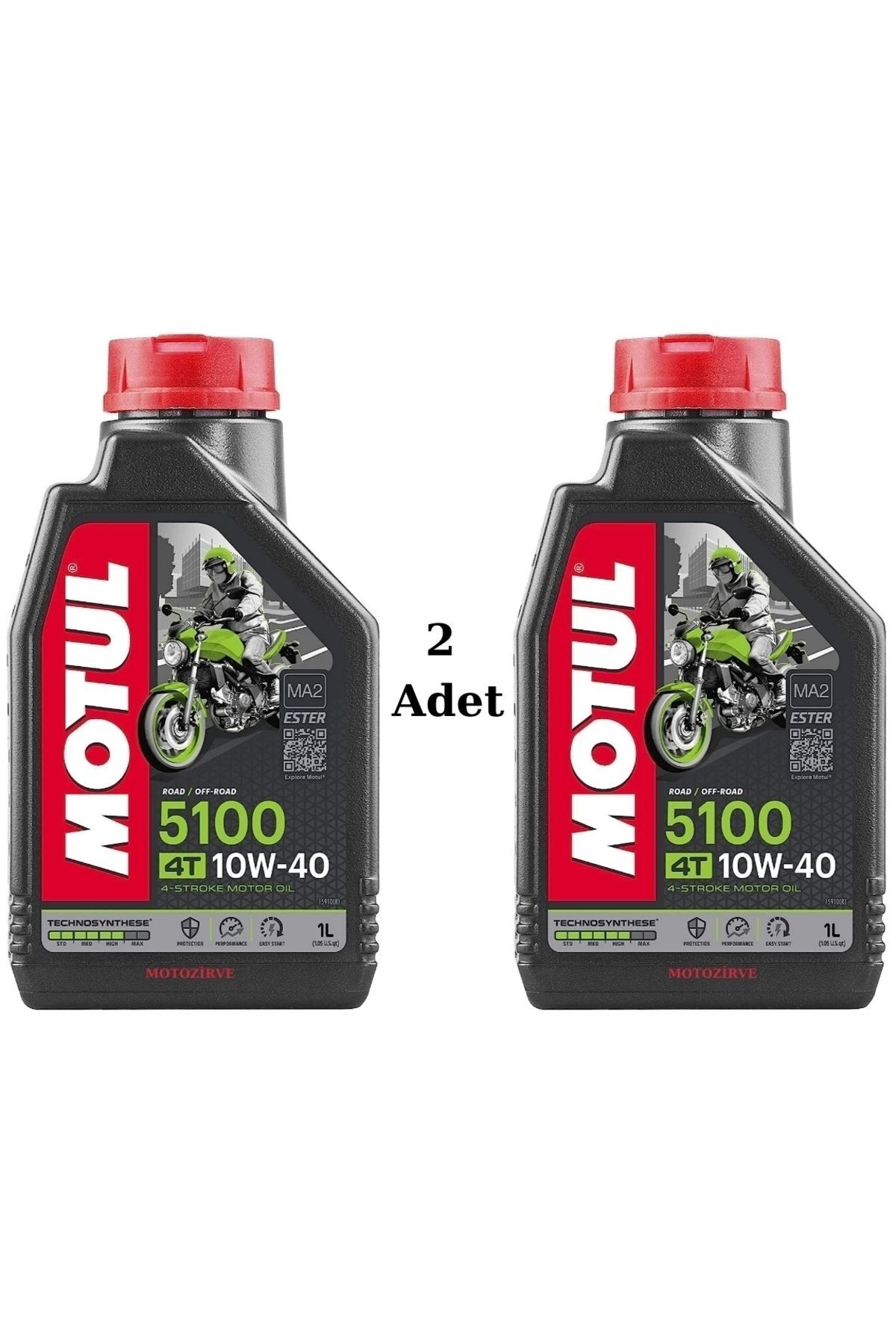 5100 10W 40 4T Motosiklet Motor Yağı 4T 1 Litre (2 Adet)