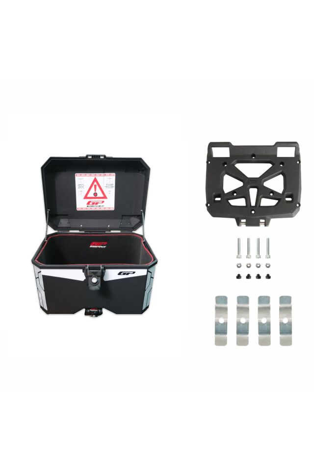 GP Kompozit Universal 45 lt Plastik Motosiklet Çantası Siyah