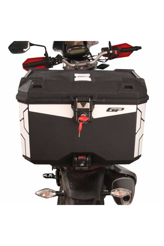 GP Kompozit Universal 45 lt Plastik Motosiklet Çantası Siyah