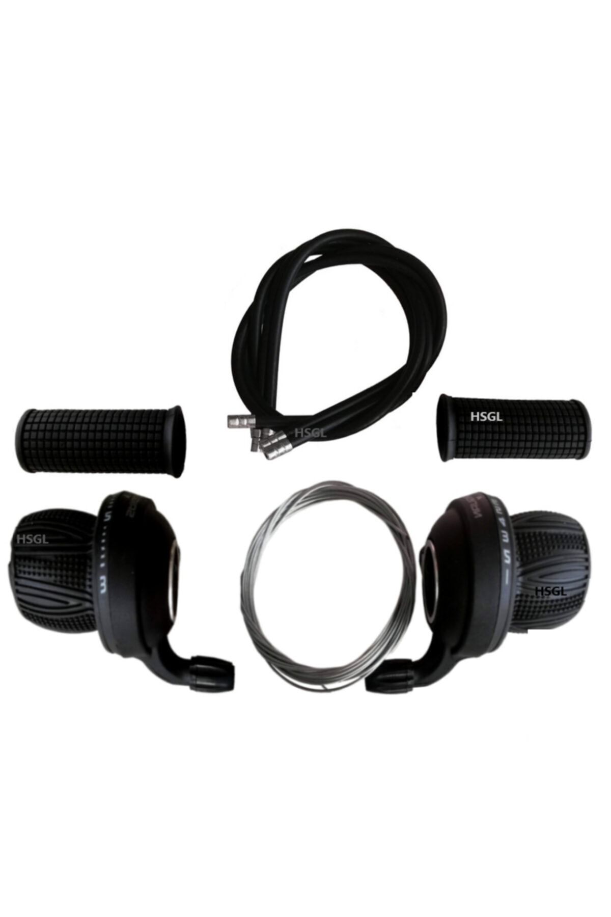 Bisiklet Siyah Rakamlı Vites Kolu Set 3x7