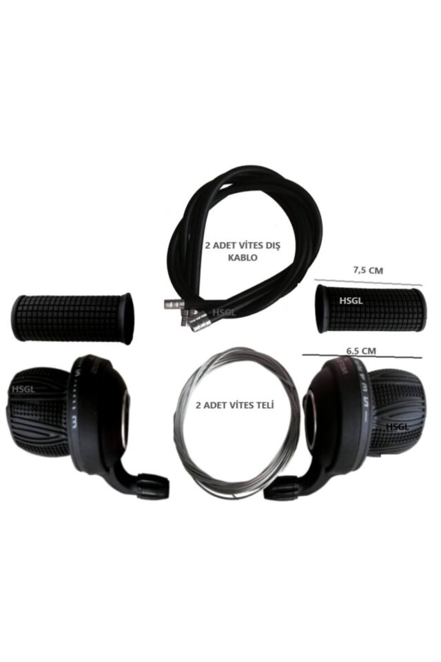 Bisiklet Siyah Rakamlı Vites Kolu Set 3x7