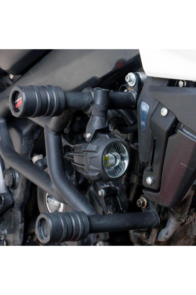 GP Kompozit Medium Universal Motosiklet Sis Farı Seti Siyah
