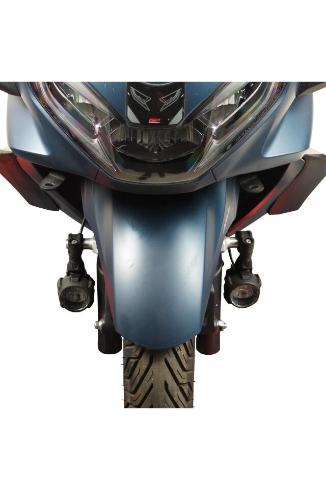 GP Kompozit Medium Universal Motosiklet Sis Farı Seti Siyah