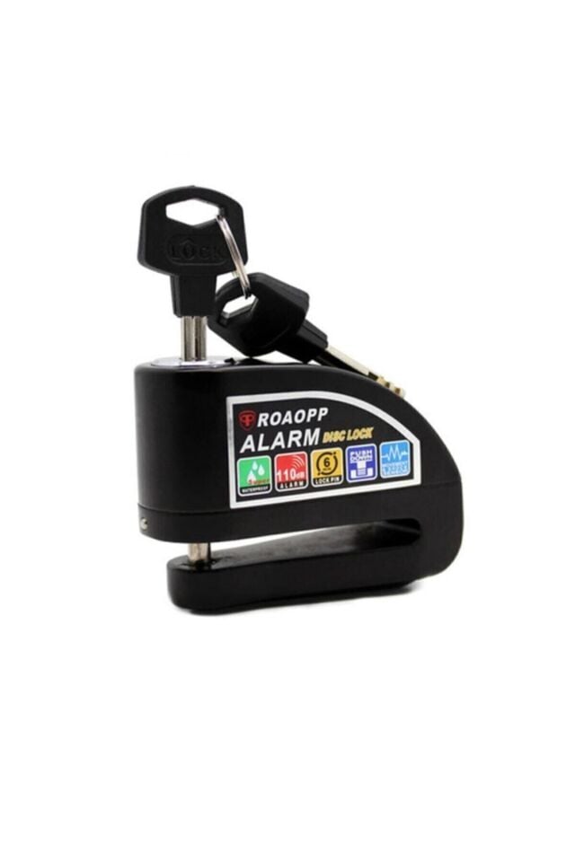 Sıyah Locks Alarmlı Dısk 110 Desibel Kilit