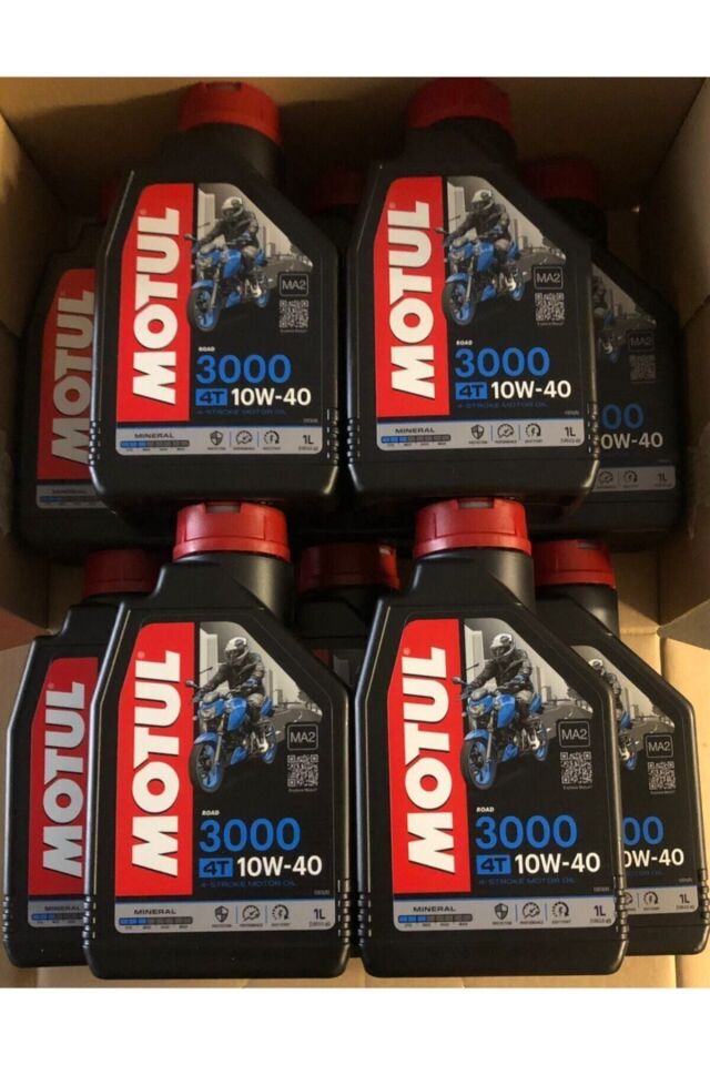 3000 10w40 4t Mineral Motosiklet Motor Yağı 10 Adet