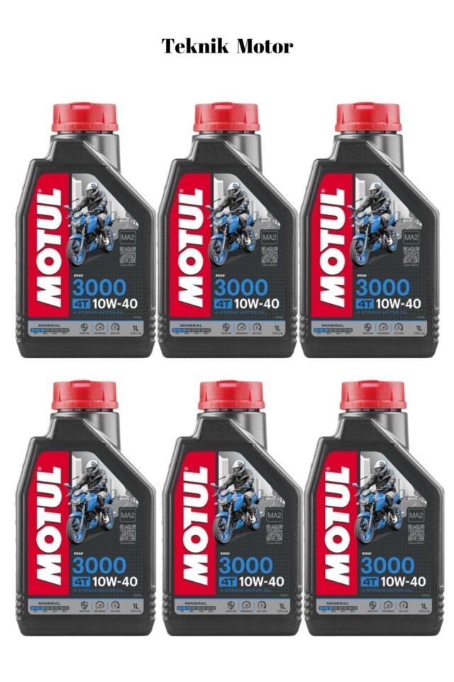 3000 10w40 4t Mineral Motosiklet Motor Yağı 12 Adet