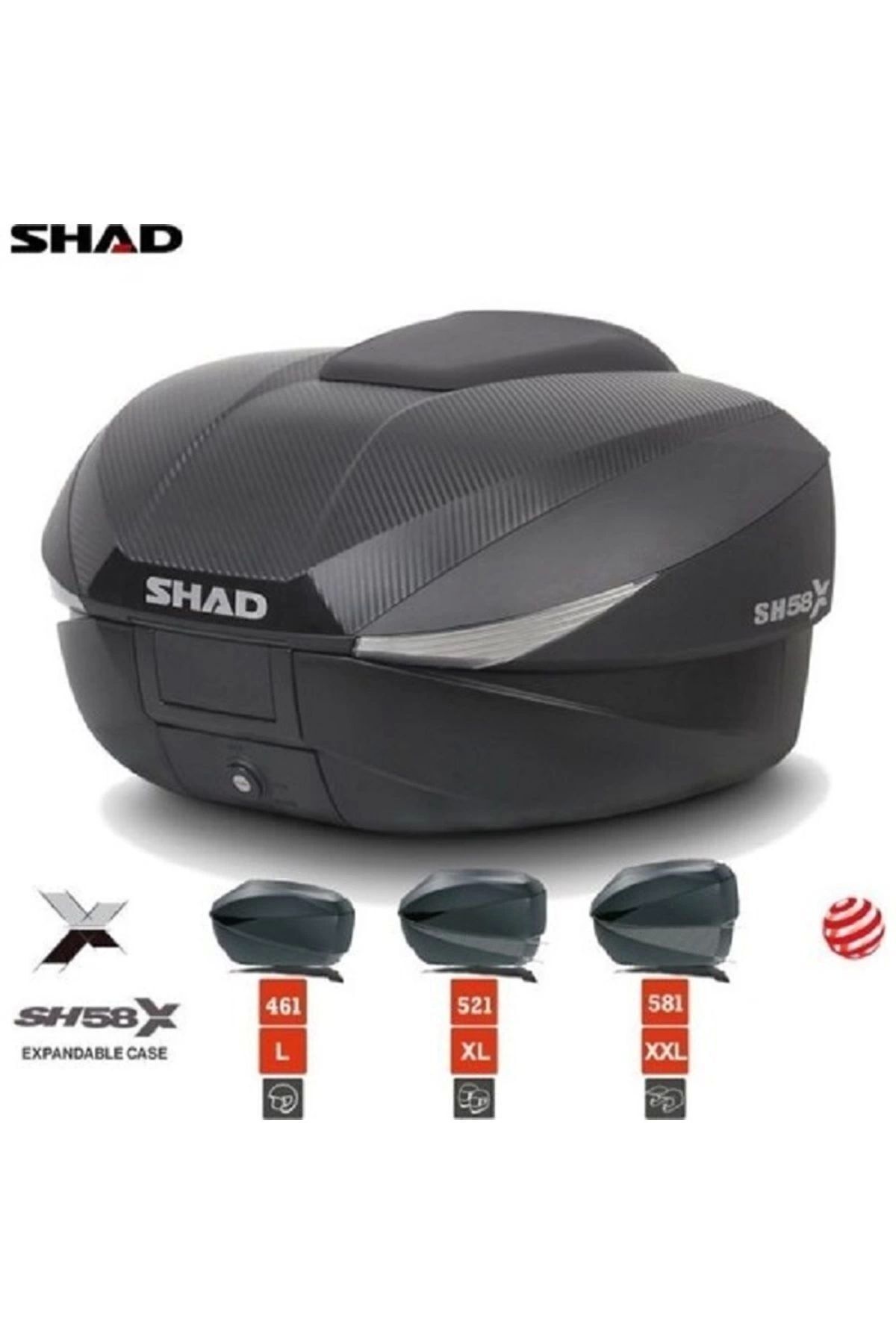 Sh58x Arka Çanta Siyah Carbon (genişleyebilen Model)