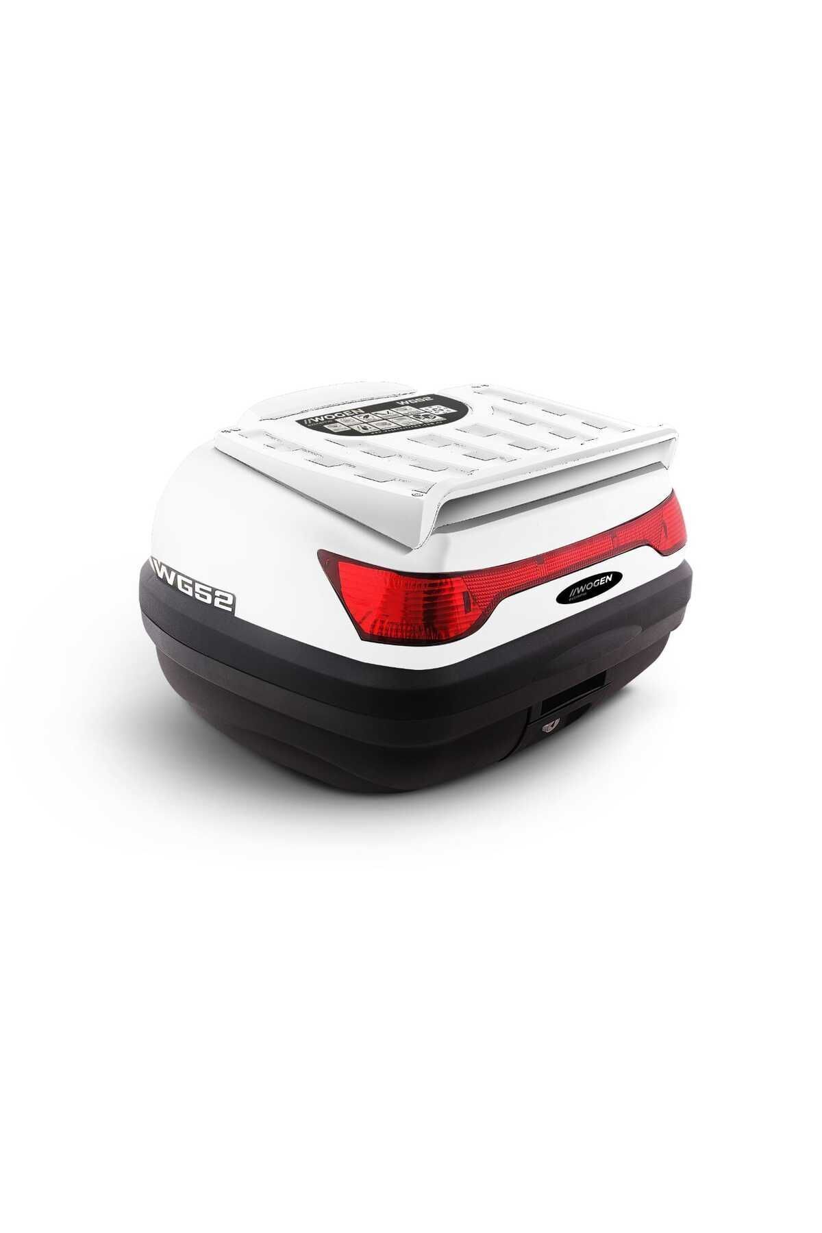 52 Litre Motosiklet Topcase Arka Çanta Beyaz Motosiklet Arka Çanta Üst Bagaj Basic