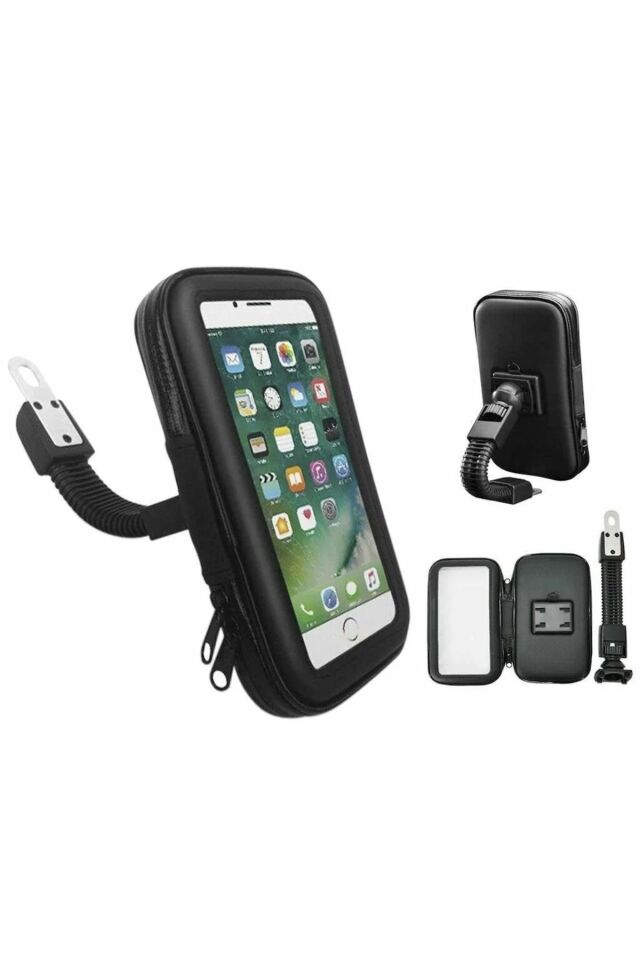 Motosiklet Bisiklet Telefon Tutucu Ayna Bağlantılı Su Geçirmez Kılıf Motor Tutacağı