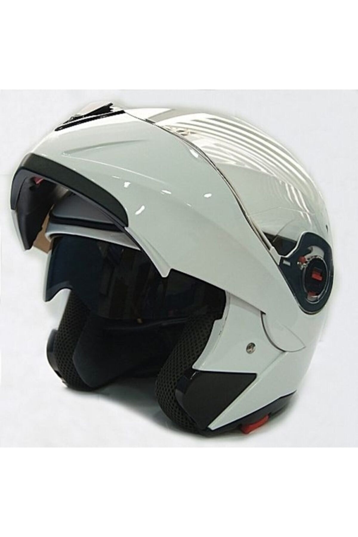 Ff-961 Çeneden Açılır Kask Güneş Vizörlü (beyaz)