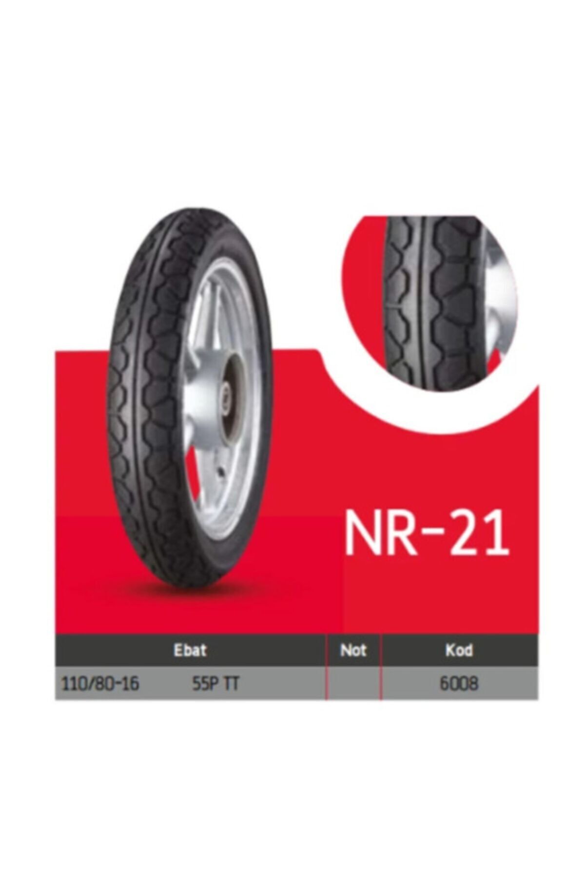 Anlas Motosiklet Dış Lastikleri Nr-21 110/80-16 Nr-21