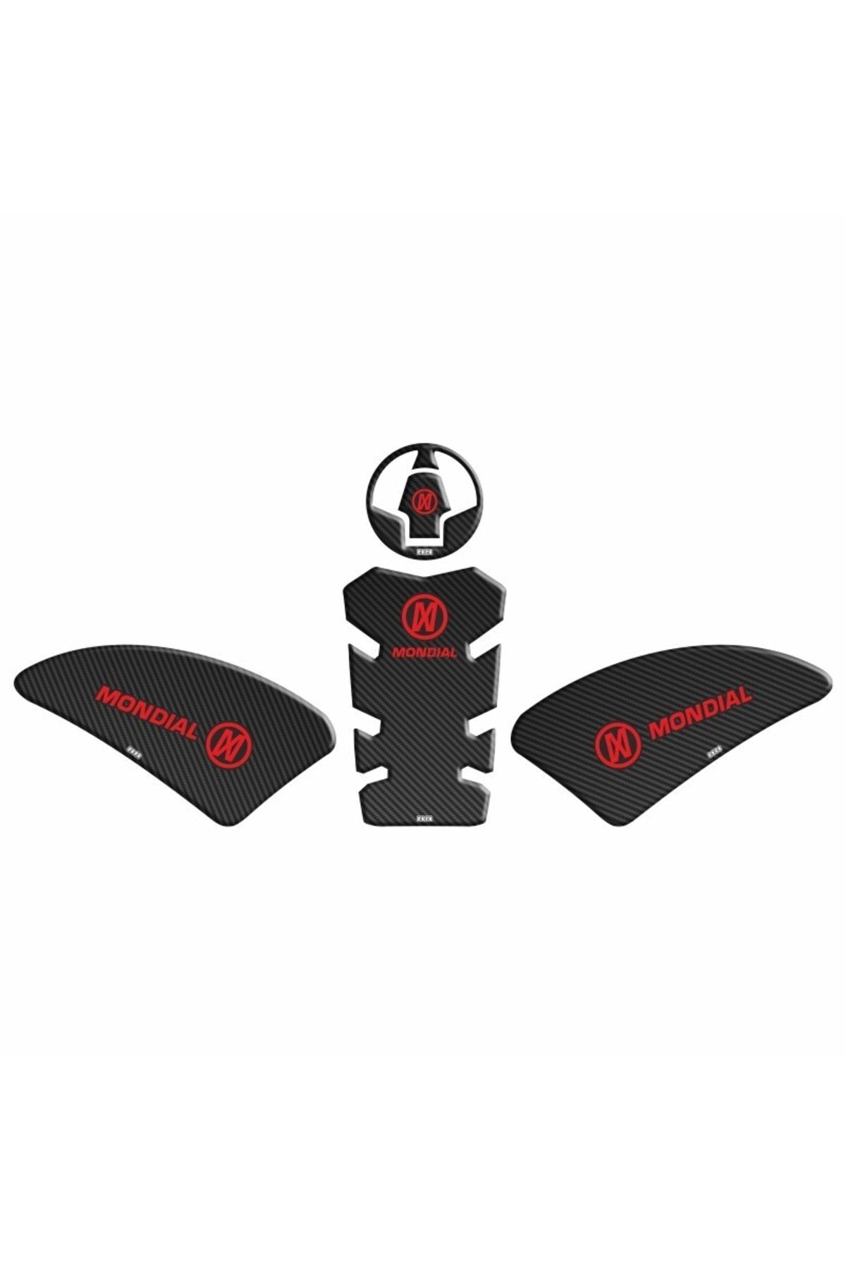 Mondial Drift 125 L Tank Pad Karbon Kırmızı