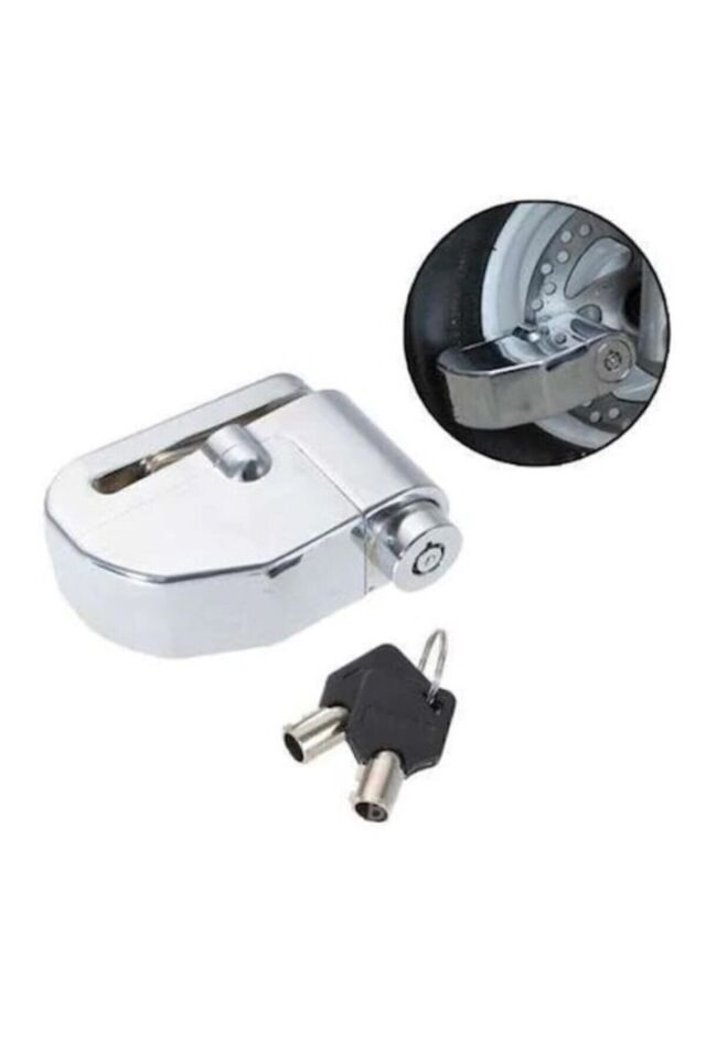Fr Ferro Motosiklet Alarmlı Disk Kilidi 110db 7mm Pin Lock Çelik Alaşımlı Uyarı Ikazlı Alarmlı