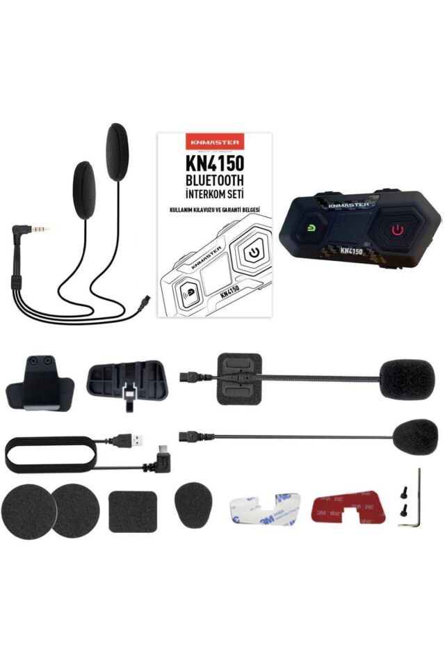 Kn4150 Motosiklet Kask Interkom Bluetooth Intercom Kulaklık Seti Karbon