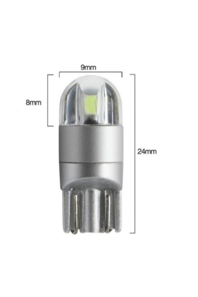 T10 Led Dipsiz W5w Beyaz Park Plaka Ampulü 2 Adet