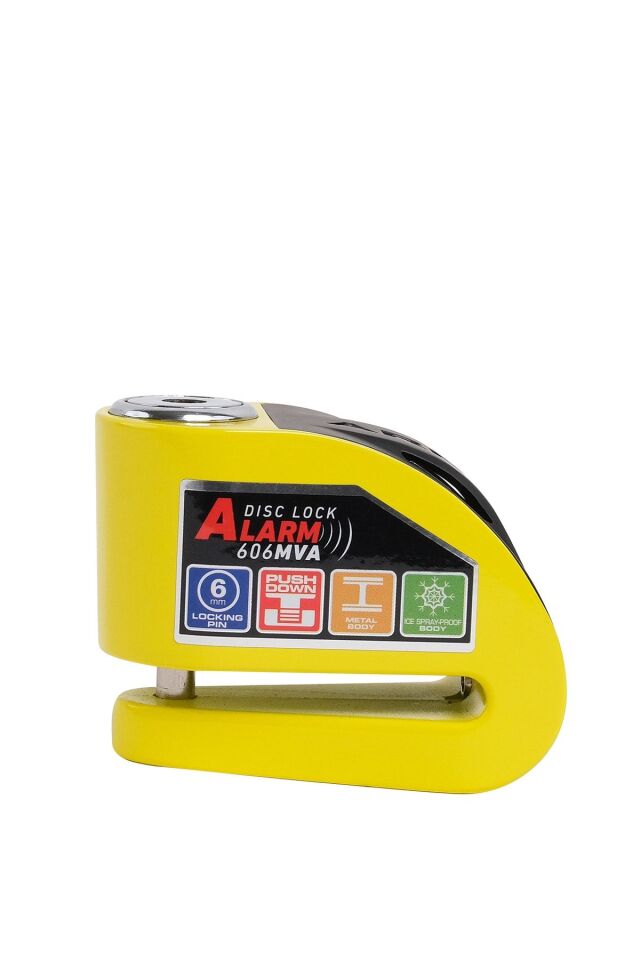 Disk Kilidi 606 Mva 6 Mm Alarmlı Sarı