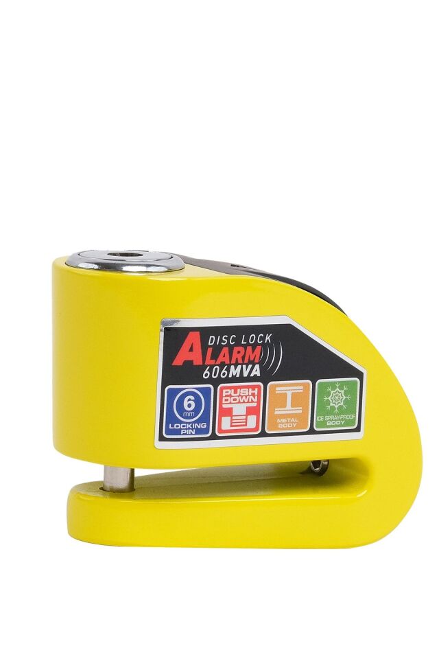 Disk Kilidi 606 Mva 6 Mm Alarmlı Sarı