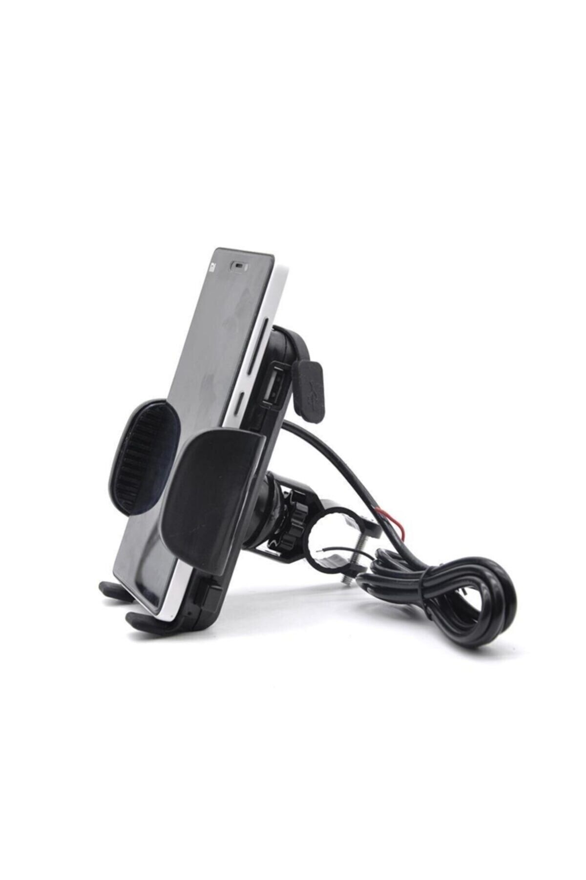 Motosiklet Telefon Tutucu + Düğme + Usb Şarj